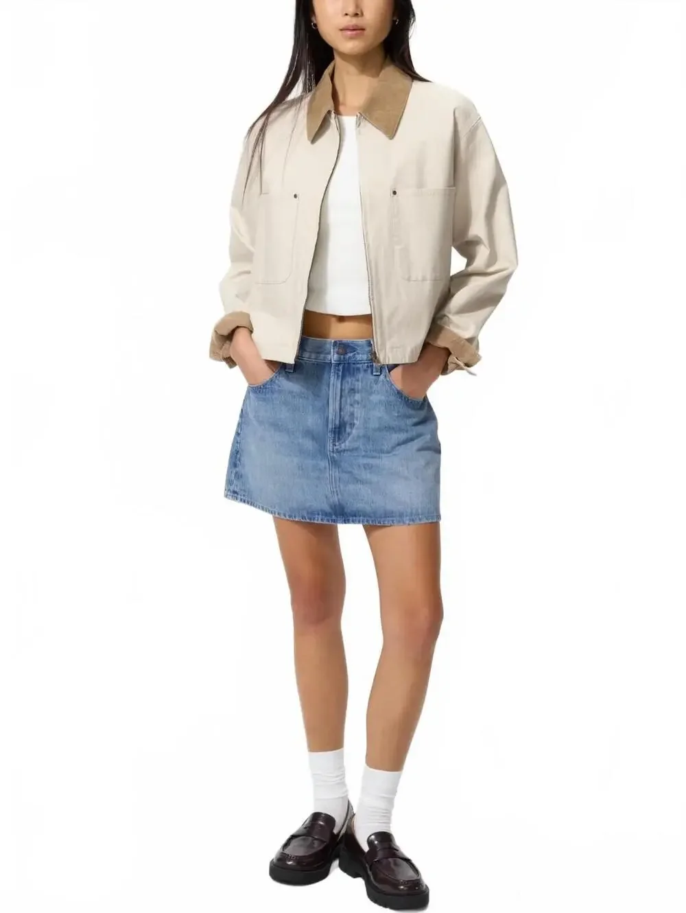 Uniqlo Denim Mini Skirt NWT Blue Small